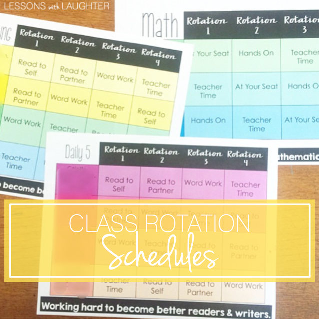 Class Rotation Schedules (Reading, Math, & Spelling) Lessons With