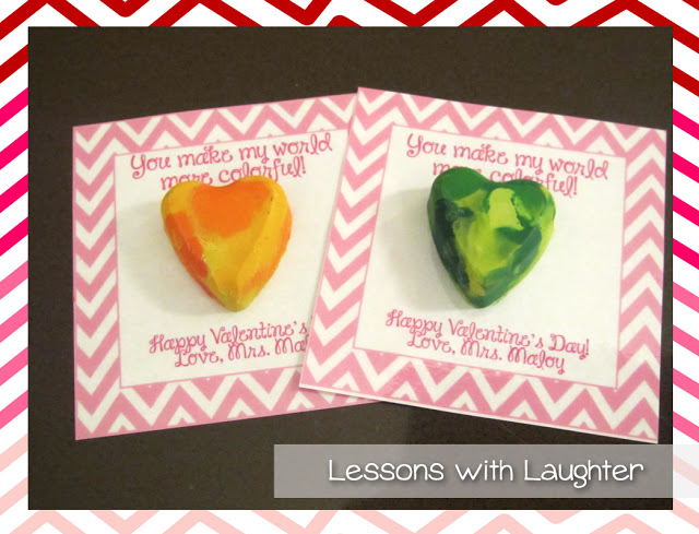 Heart Crayons - A Valentine's Day gift that is perfect for kids of any age!