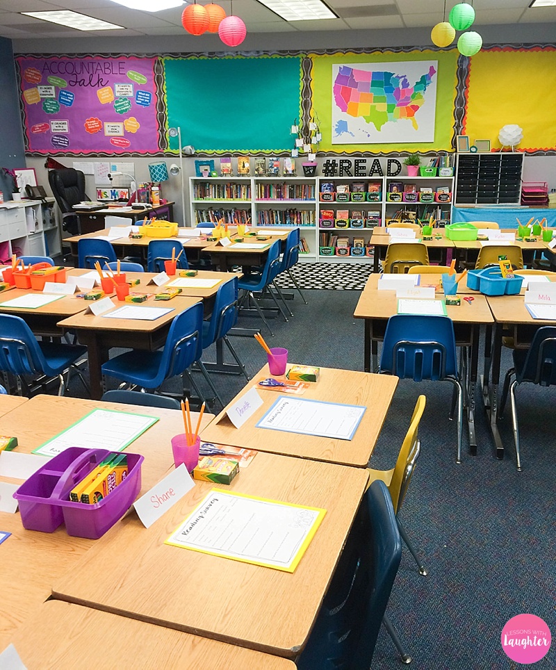 A classroom tour of a colorful, 5th grade classroom