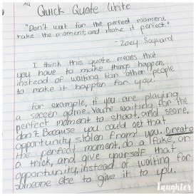 Quote Quick Write: Combining Writing and Character Education - Molly Maloy