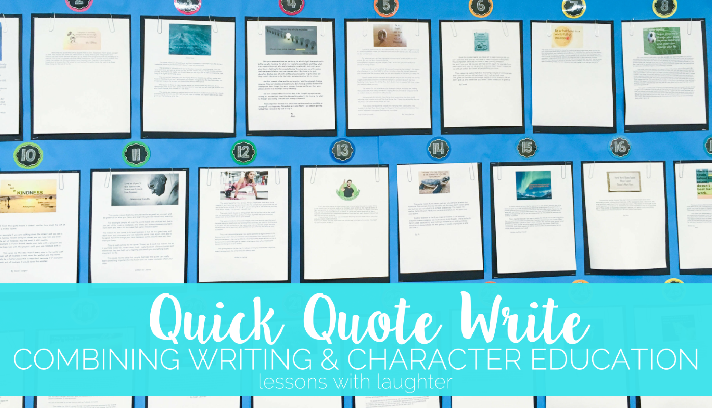 Quote Quick Write: Combining Writing and Character Education