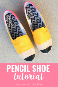 Pencil shoe tutorial: A great summer project for teachers!