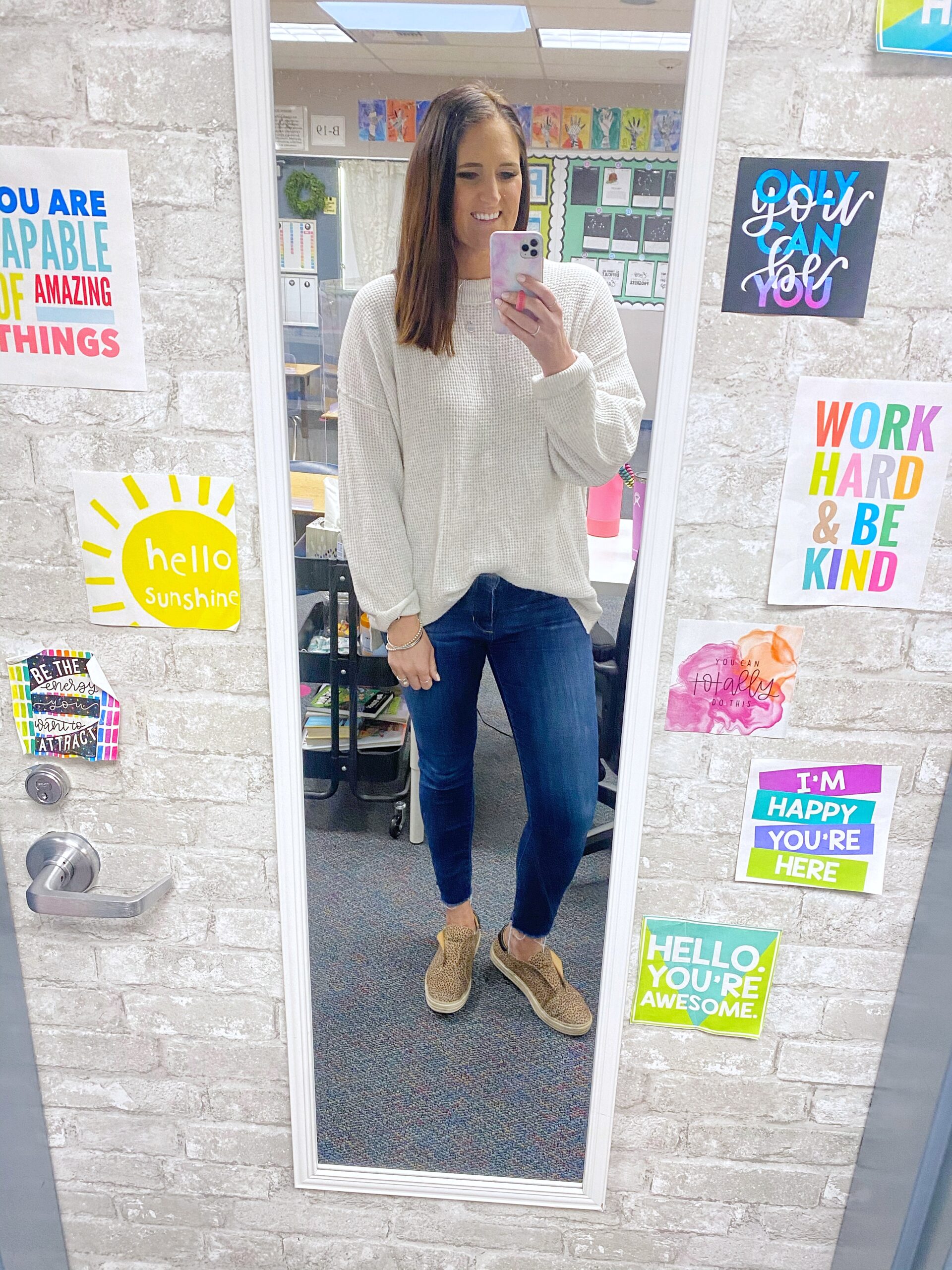 Monthly Recap: Teacher Outfits + Cozy Sweaters - Molly Maloy