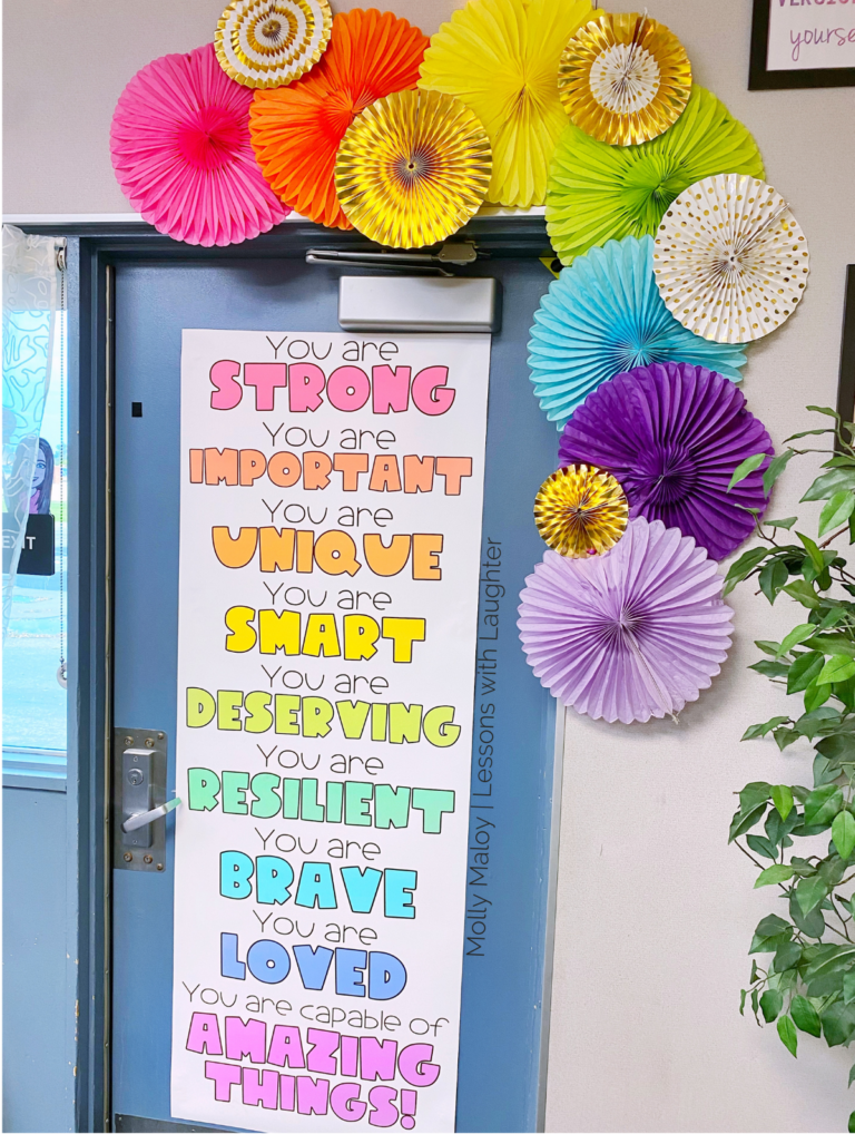 Positive Affirmation Classroom Door - Molly Maloy