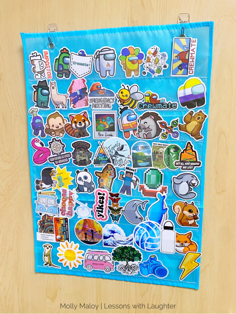 Sharing lots of great Bulletin Board Ideas and Tips for your classroom, including other classroom spaces that are perfect for displays, like this sticker chart!