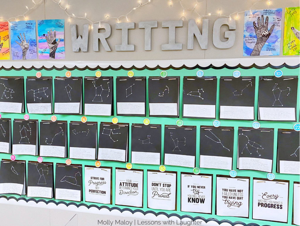 Sharing lots of great Bulletin Board Ideas and Tips for your classroom, including how I use these paper mache letters for my classroom writing wall!