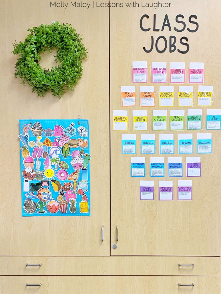 Classroom Job cards display