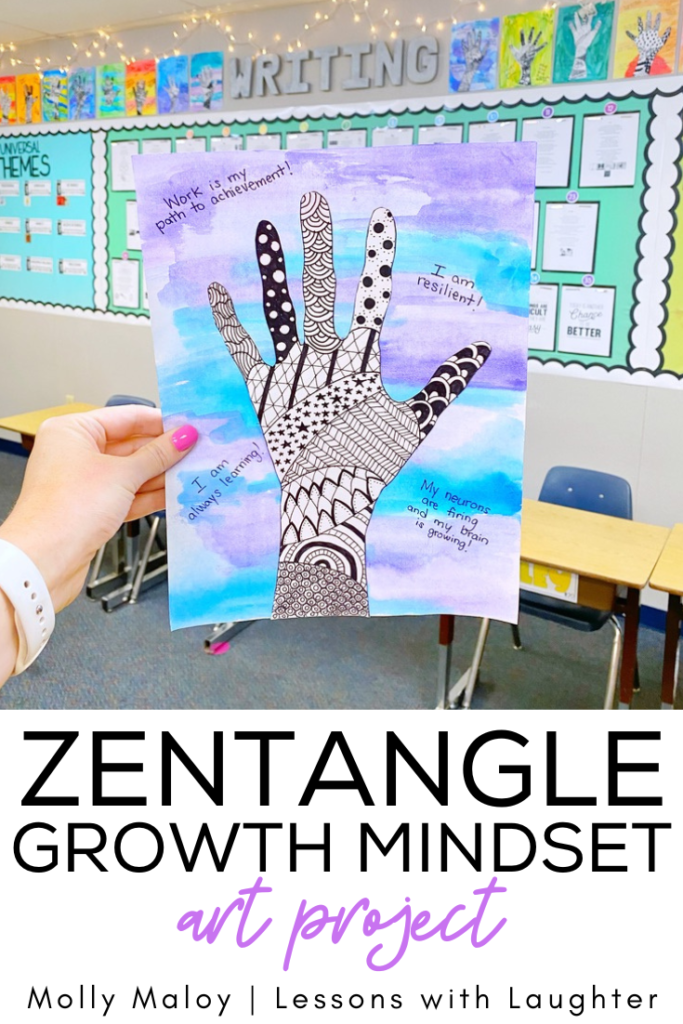 Zentangle growth mindset art project for the beginning of the year!