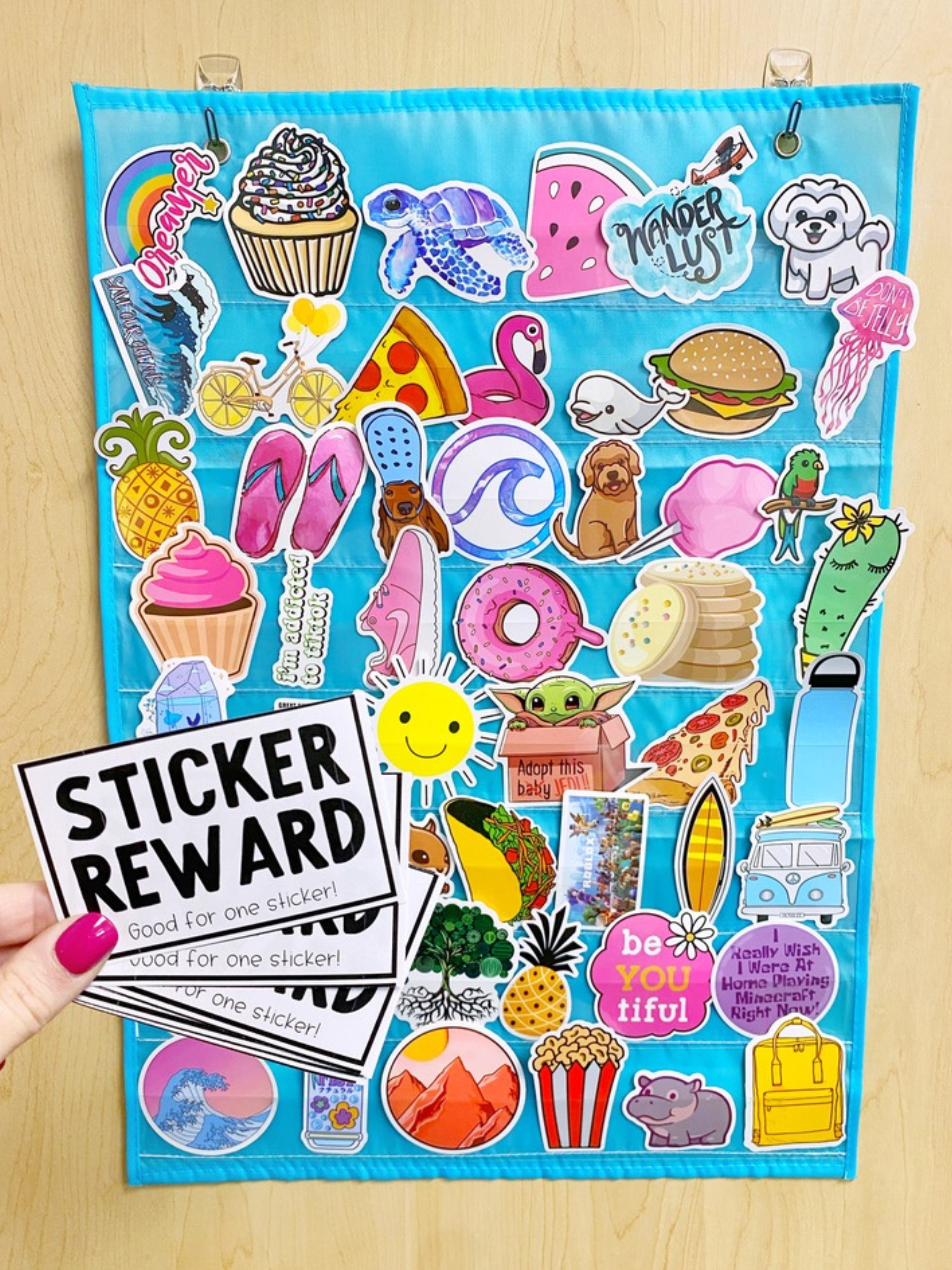 Sticker rewards that you can hand out to students who earn classroom stickers! Students can browse sticker display and then turn in the sticker reward when they are ready to redeem it for a sticker!