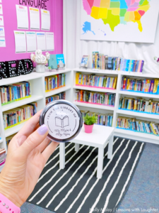 Personalized book stamp for your classroom library!