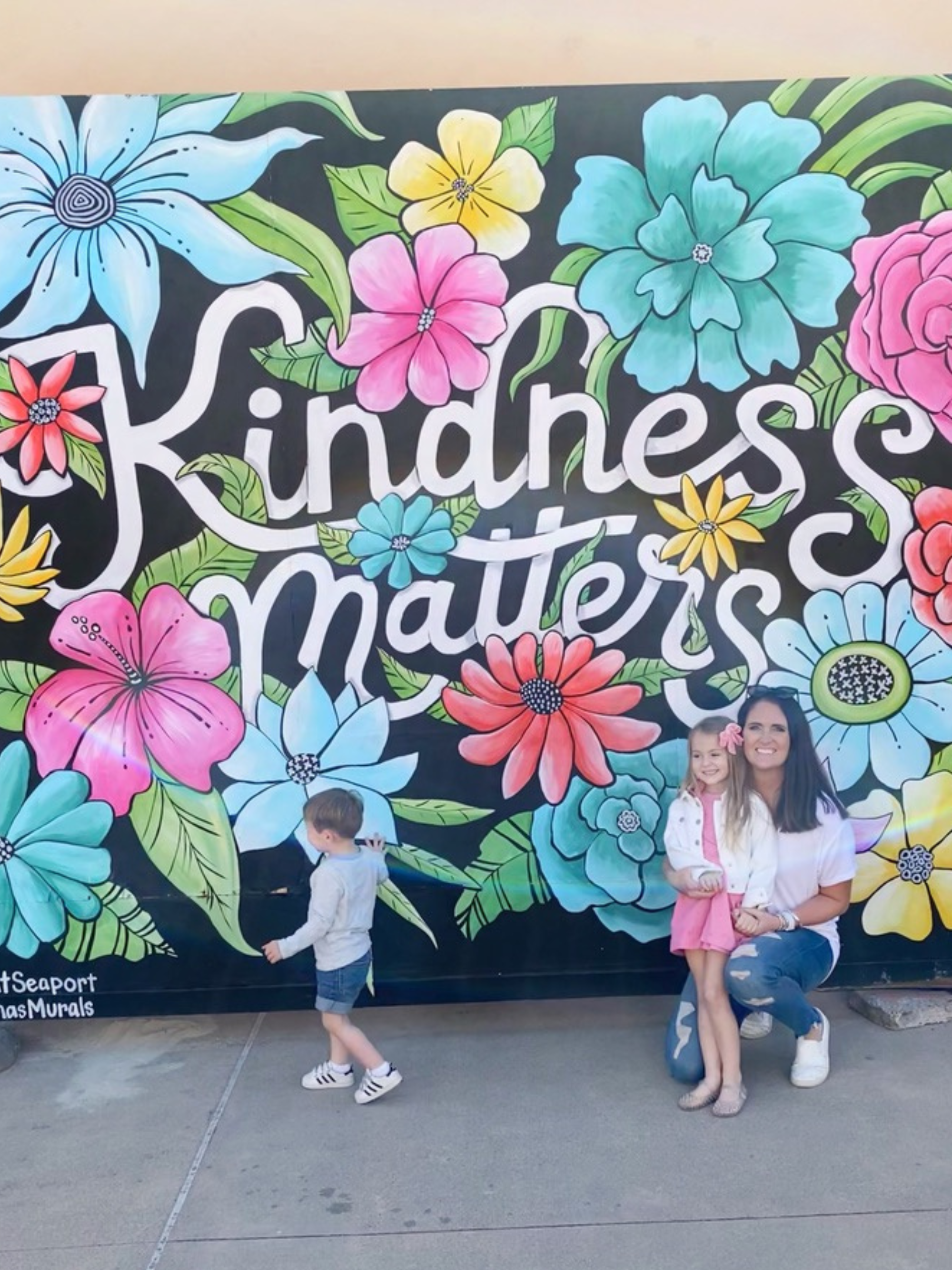 Floral Kindness Matters mural in San Diego
